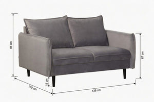 JULI 2 SEATER SOFA GREY