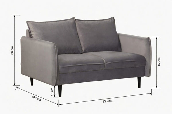 JULI 2 SEATER SOFA GREY