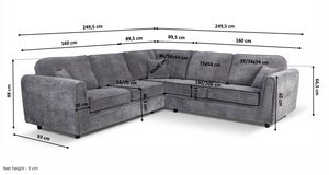 ANGEL CORNER SOFA - GREY