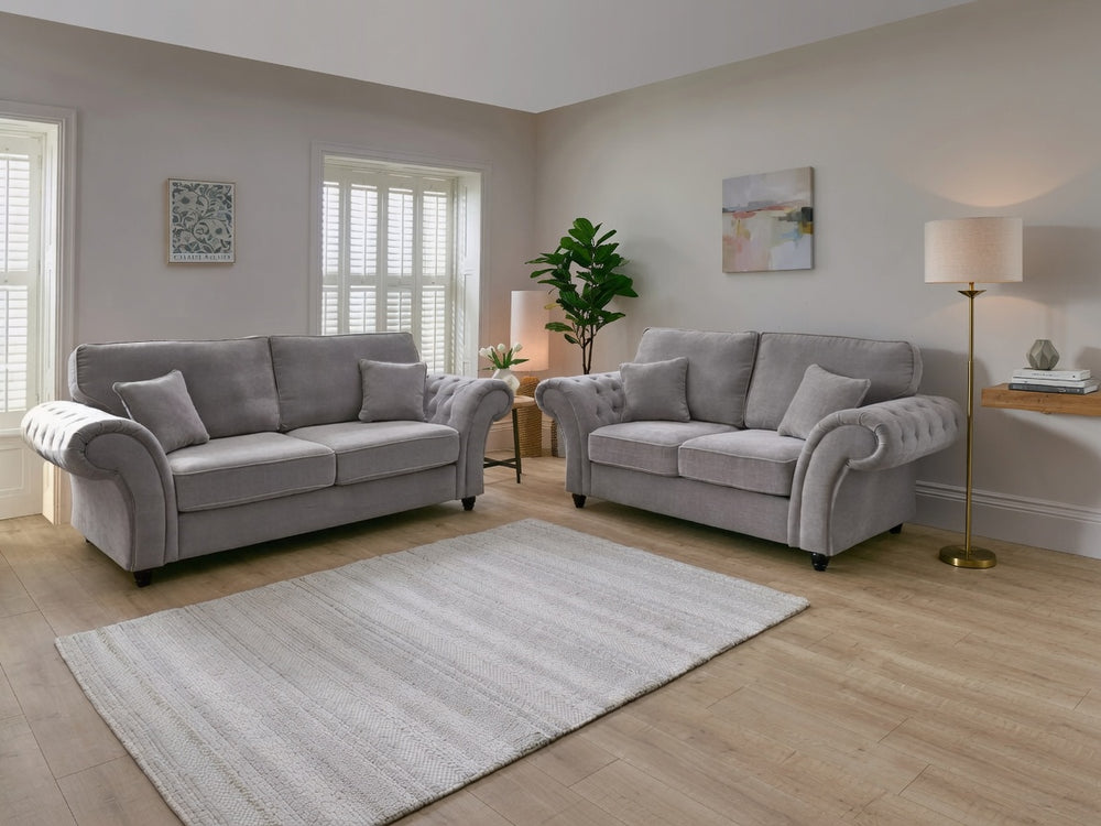 WINDSOR 3+2 SEATER SOFA SET - GREY