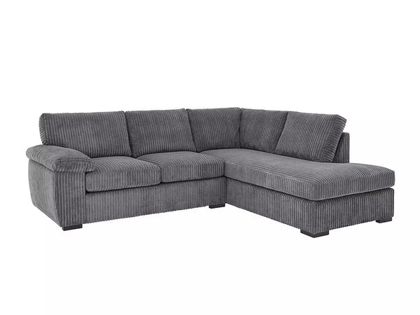 AMALFI L-SHAPED RIGHT HAND FACING GREY CORNER SOFA