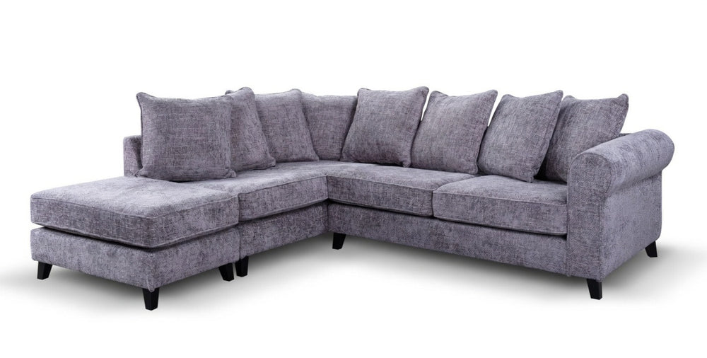 SANDERSON L-SHAPED LEFT HAND FACING CORNER SOFA - GREY