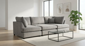 CARNABY U-SHAPED CORNER SOFA - GREY