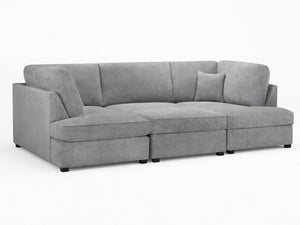 CARNABY U-SHAPED CORNER SOFA - GREY