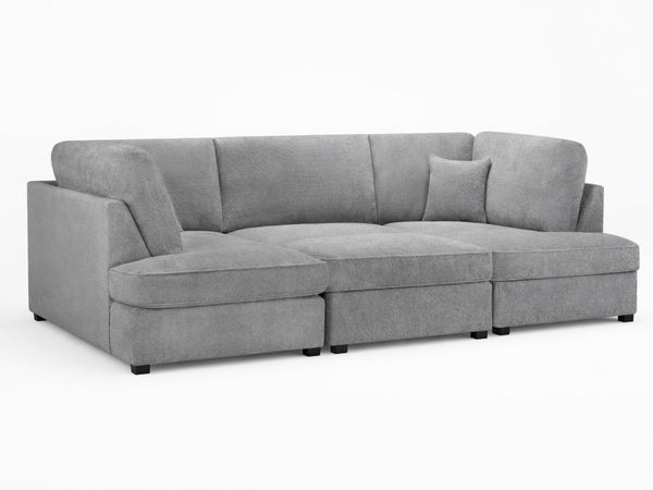 CARNABY U-SHAPED CORNER SOFA - GREY