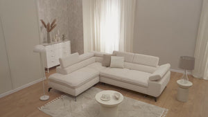 MARBEYA L-SHAPED LEFT HAND FACING CORNER SOFA-BED GREY