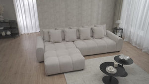 ALBANE L-SHAPED RIGHT HAND FACING CORNER SOFA GREY