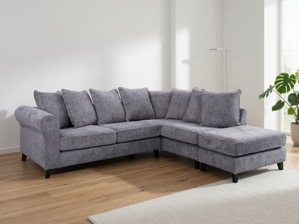 SANDERSON L-SHAPED RIGHT HAND FACING CORNER SOFA - GREY