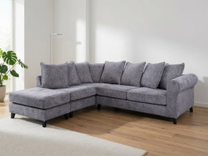 SANDERSON L-SHAPED LEFT HAND FACING CORNER SOFA - GREY